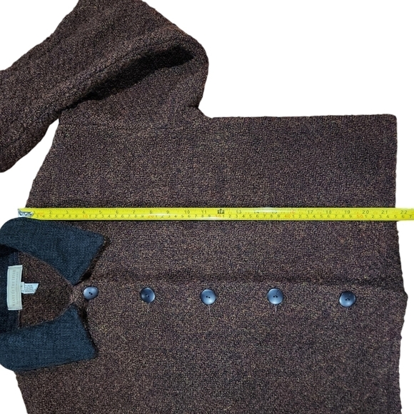 Weave Of The Irish Women's 90% Wool Sweater Collar Jacket Cardigan Brown Size S - Picture 4 of 8